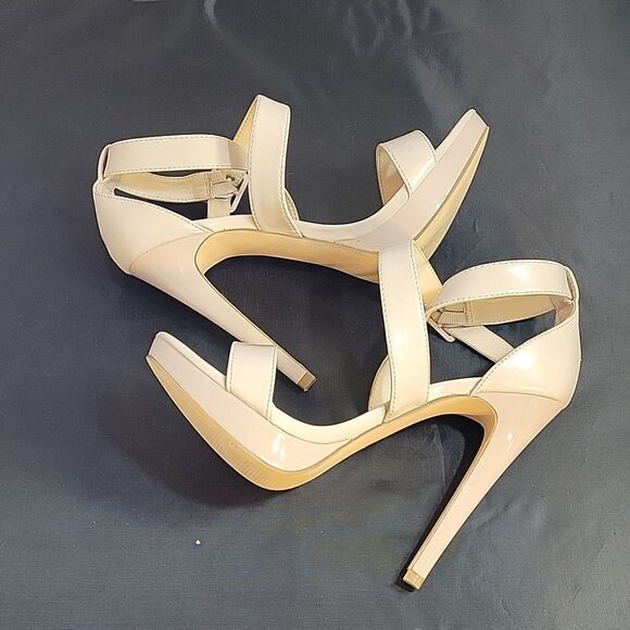 NINE WEST OPEN TOE THREE ADJUSTABLE BUCKLE ANKLE STRAP WOMEN"S SANDAL - Picture 7 of 13